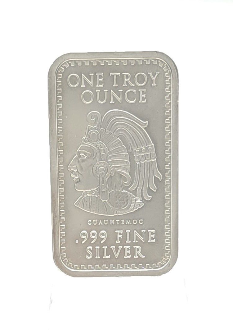 1oz Aztec Calendar Silver Bar.