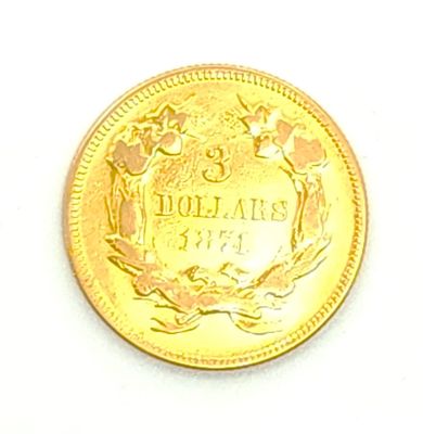 1874 USA 3$ Indian Head Princess Gold Coin