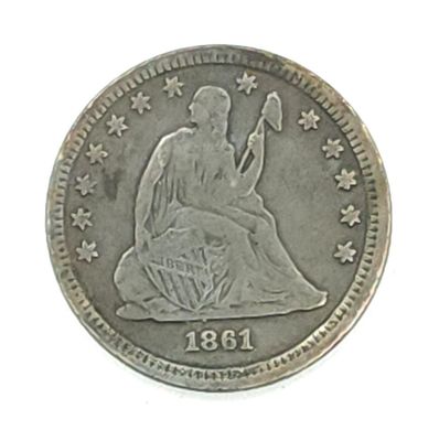 1861 Seated Liberty Quarter