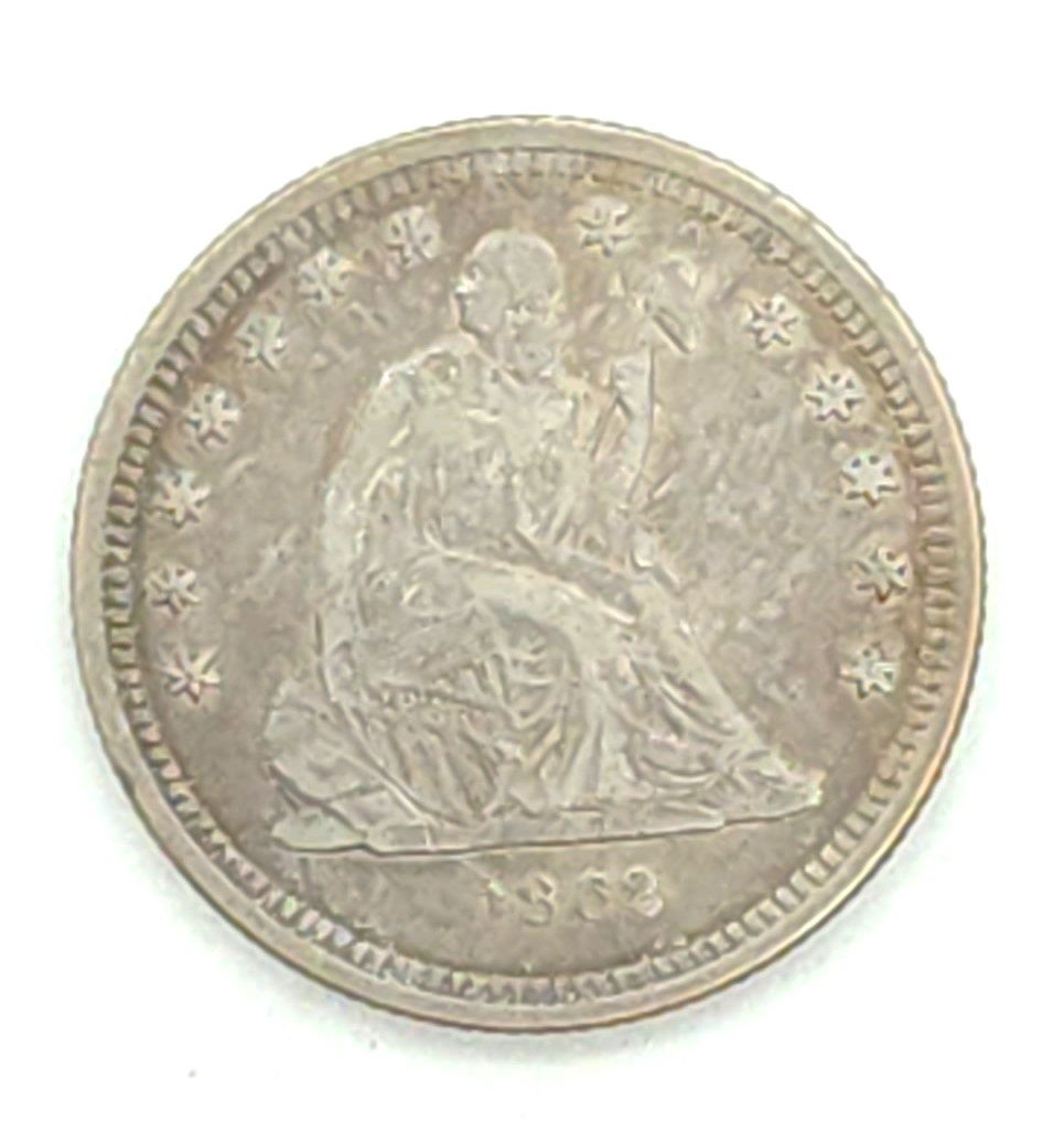 1862 Seated Liberty Quarter