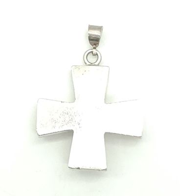 Sterling Silver Cross w/ Black Onyx Pendant