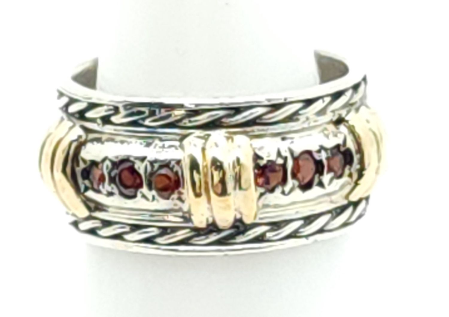 Sterling Silver w/ Gold Accent Ring Size: 6