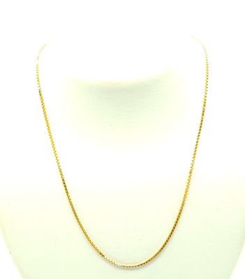 14k Gold Box Chain Size: 17"