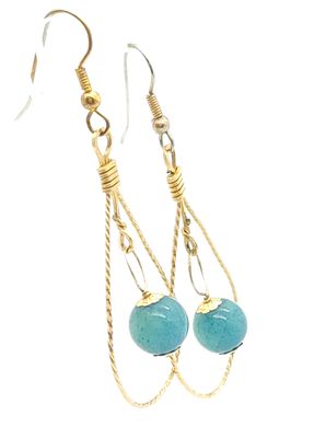 10k Gold Teardrop Dangle Earrings
