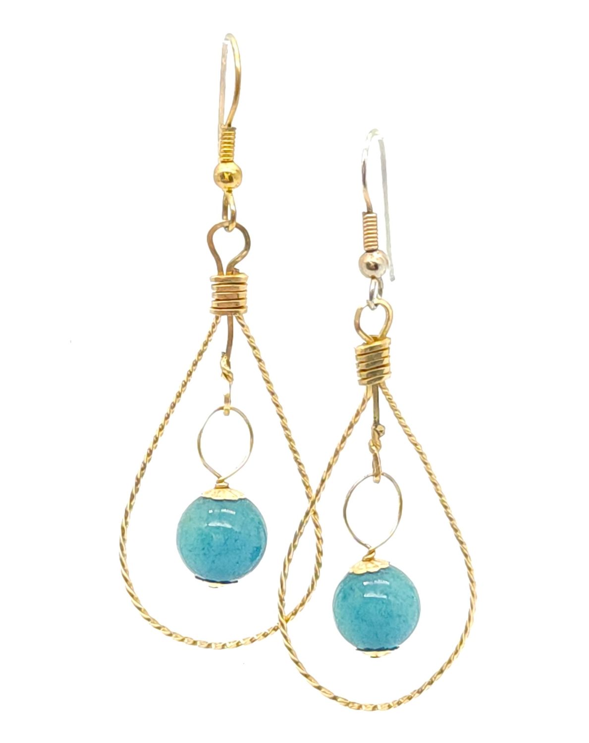 10k Gold Teardrop Dangle Earrings