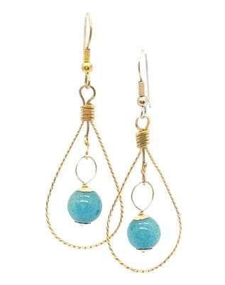 10k Gold Teardrop Dangle Earrings