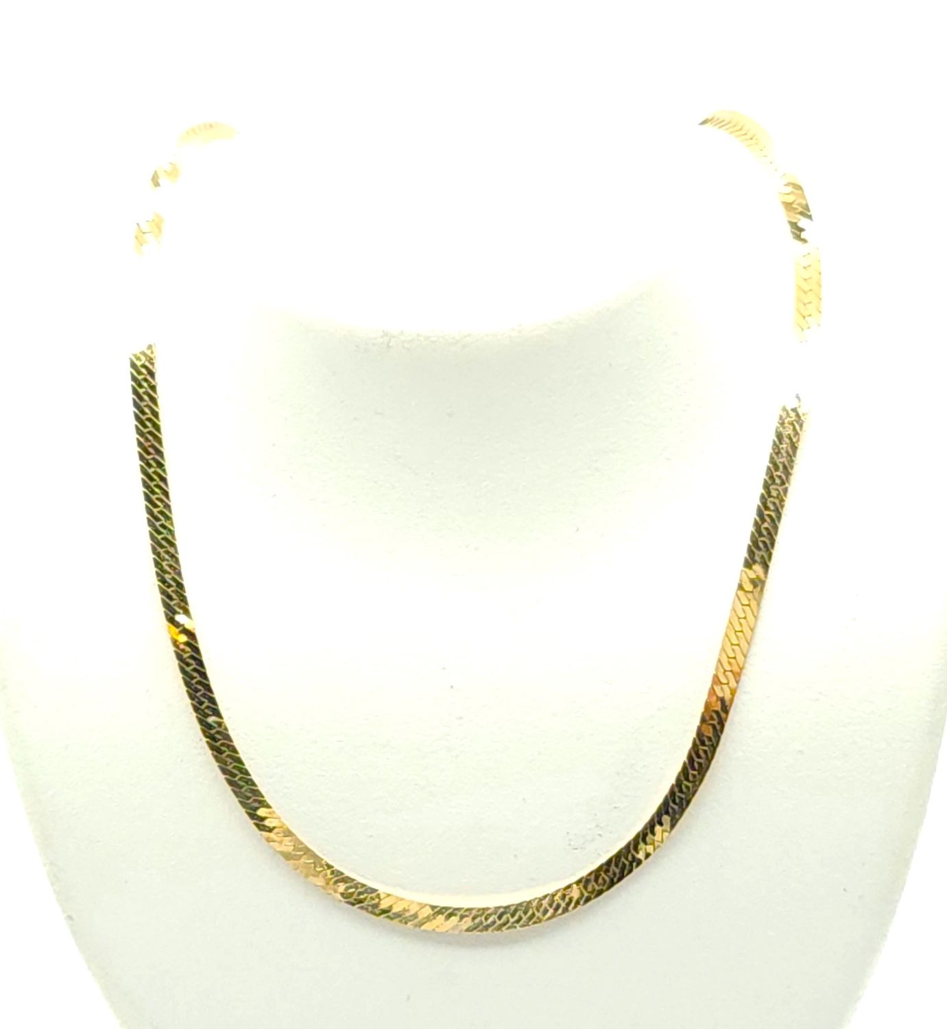 14k Gold Herringbone Necklace Size: 24&quot;