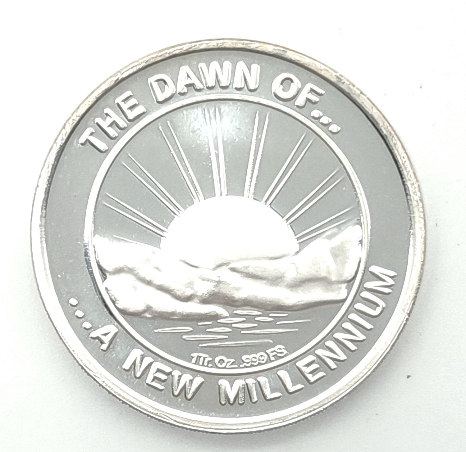 2000 The Dawn of A New Millennium 1oz Silver Round.