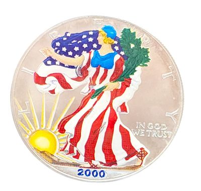 2000 Painted American Silver Eagle