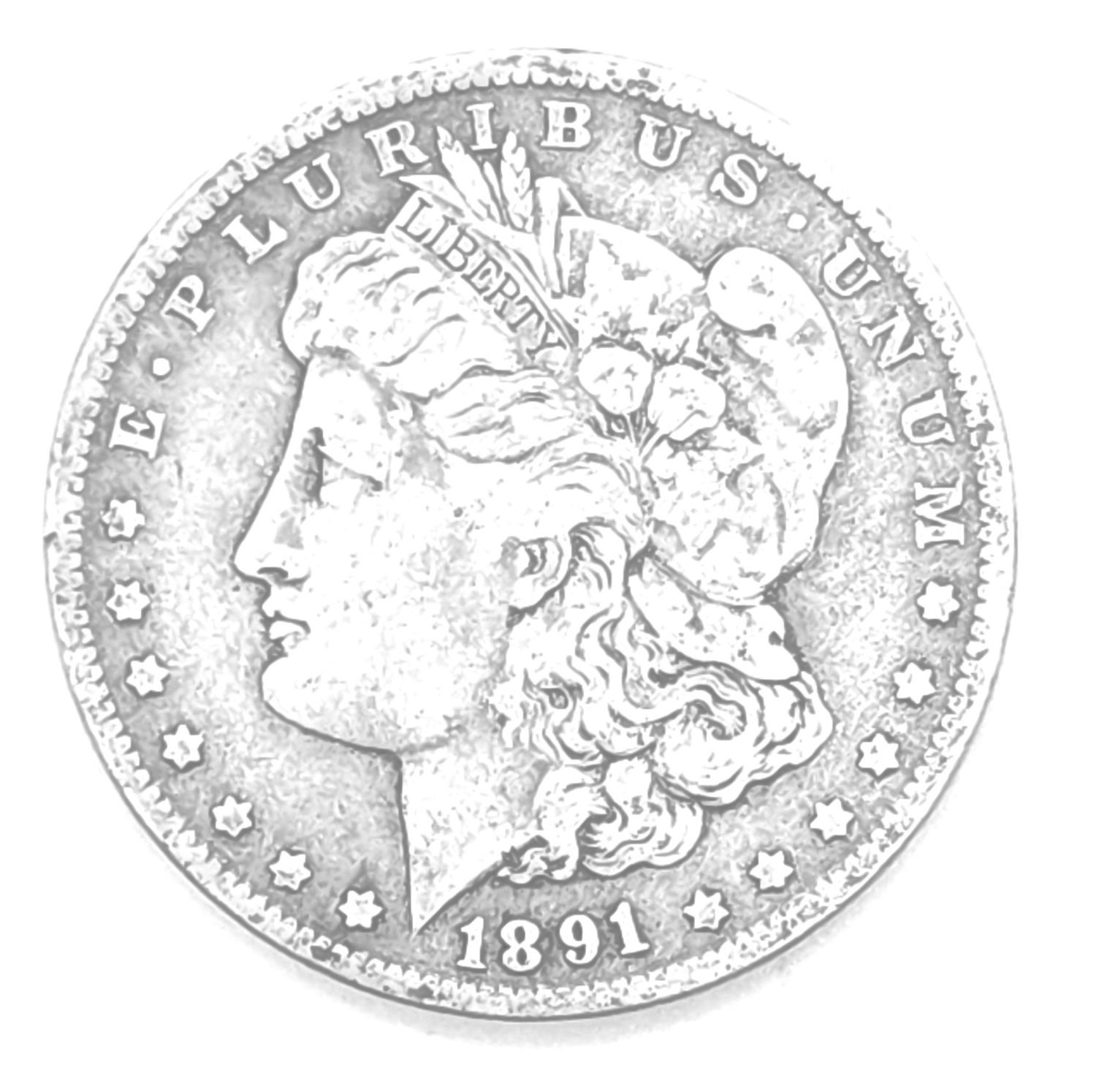 1891-O Morgan Silver Dollar..