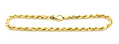 14k Gold Rope Bracelet Size: 8&quot;
