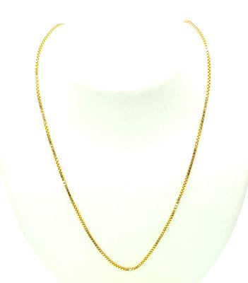 14k Gold Box Chain Size: 19&quot;
