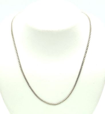 Sterling Silver Curb Chain with S Hook Clasp Size: 17.5&quot;