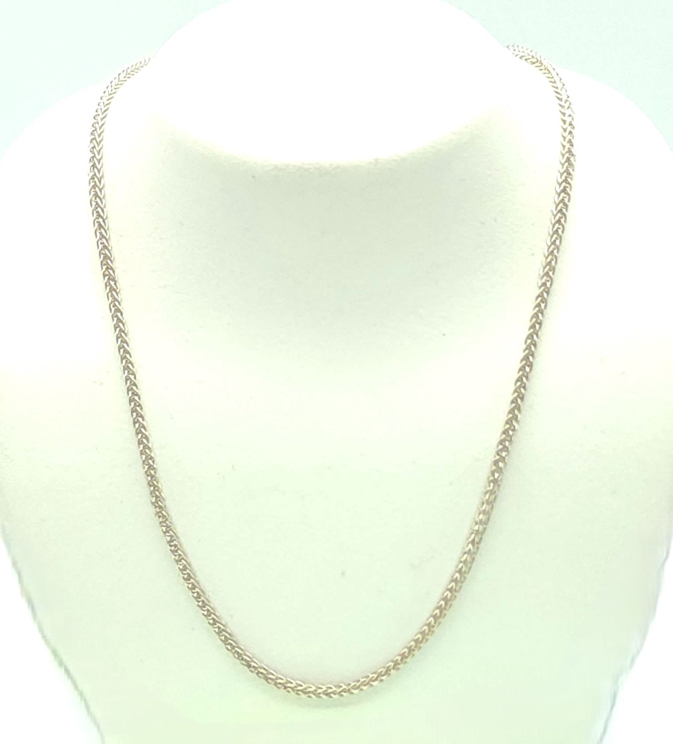 Sterling Silver Curb Link Necklace w/ Hook Clasp Size: 18-21&quot;