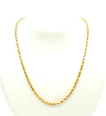 14k Gold Rope Chain Size: 20&quot;.