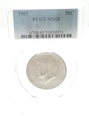 1965 Kennedy Half Dollar PCGS MS65