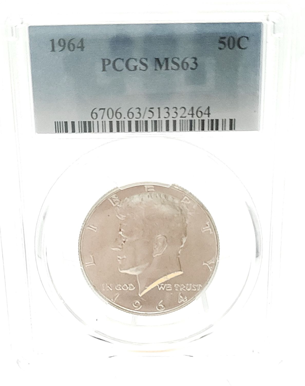 1964 Kennedy Half Dollar PCGS MS63