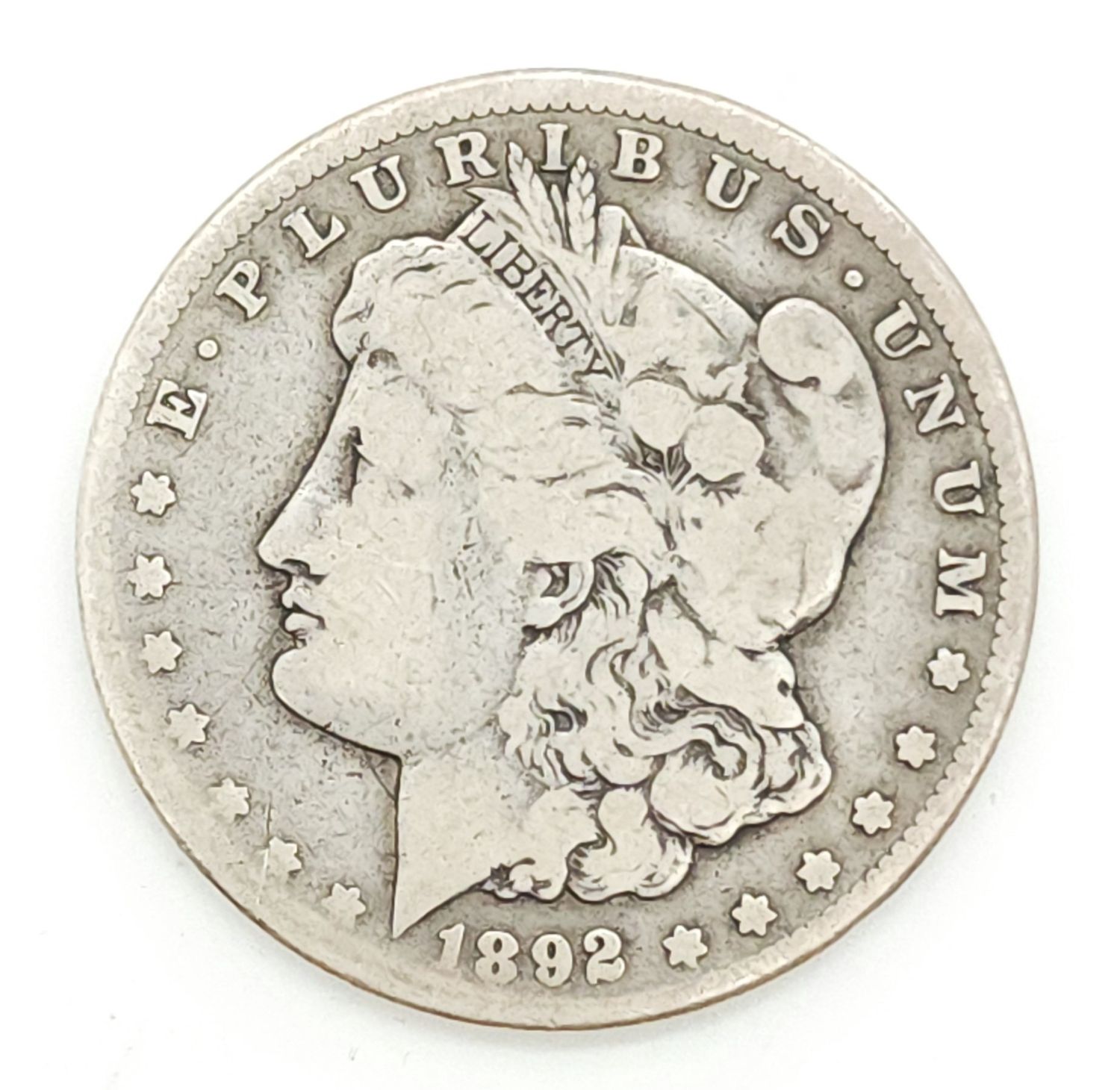 1892-CC Morgan Silver Dollar.