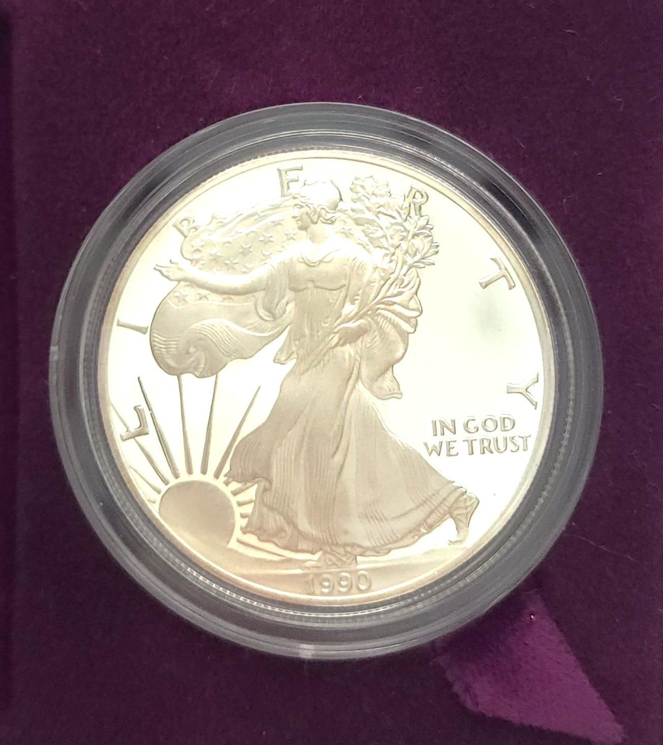 1990-S American Silver Eagle Proof in Box