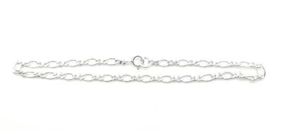 Sterling Silver Figaro Bracelet Size: 7.5&quot;