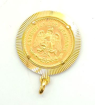 1959 Diez (10) Pesos Gold Coin in 14k Gold Bezel
