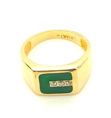 14k Gold &amp; Diamond Ring Size: 10