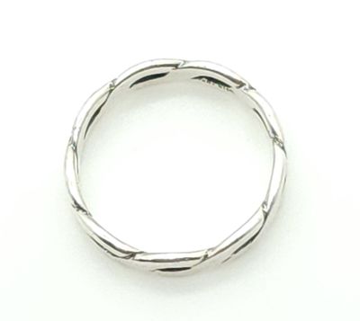 Retired Sterling Silver JA  Flat Twist Ring Size: 6