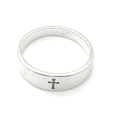 Sterling Silver JA Small Crosslet Ring Size: 7