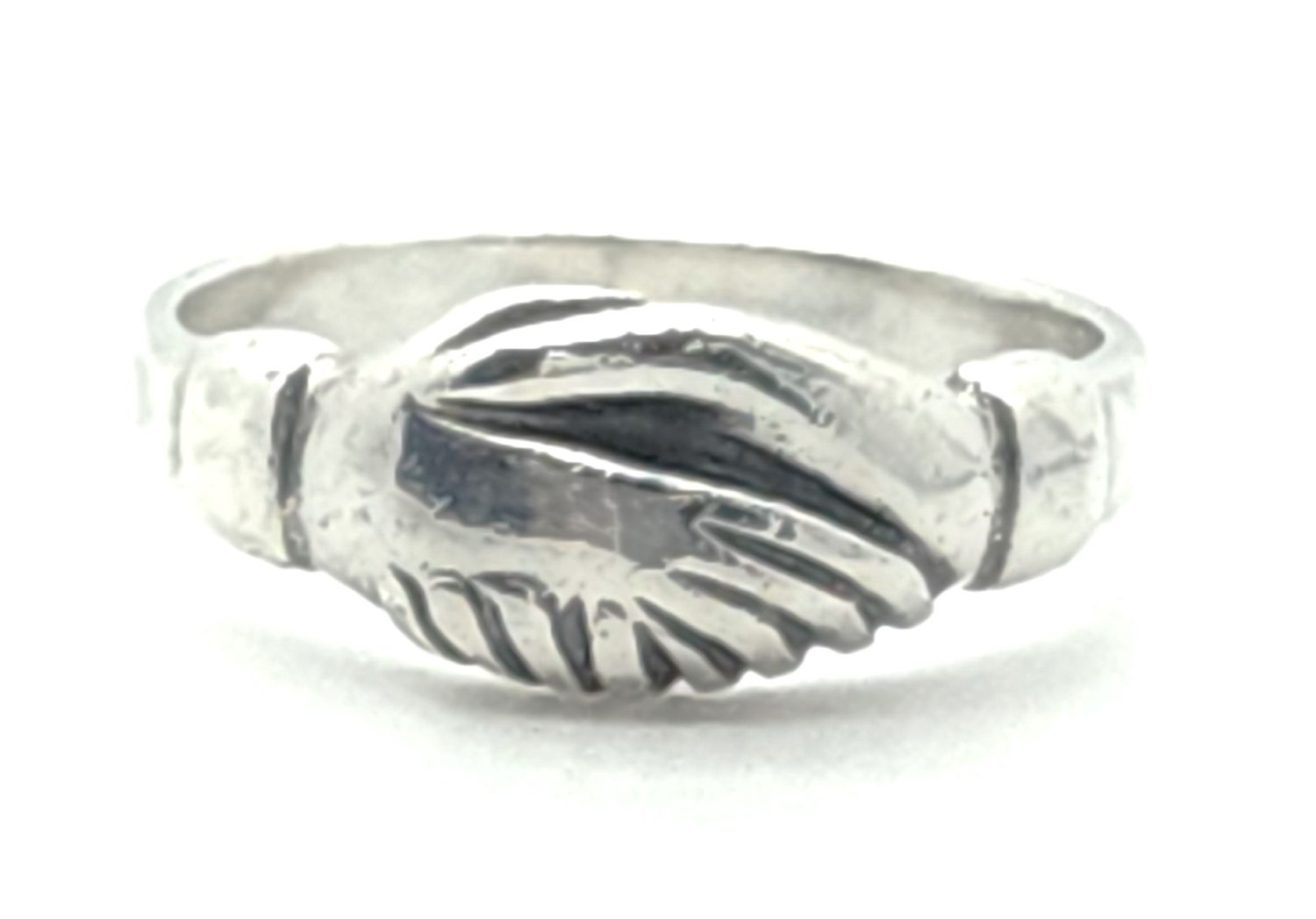 Retired Sterling Silver JA Friendship Handshake Ring Size: 8