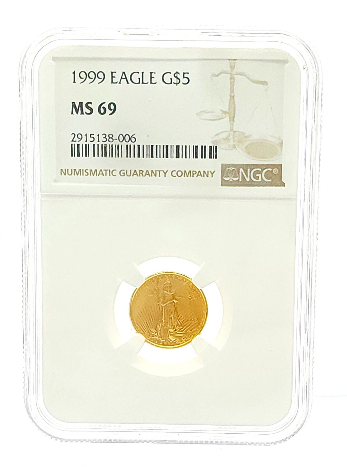 1999 1/10oz American Eagle Gold Bullion $5
