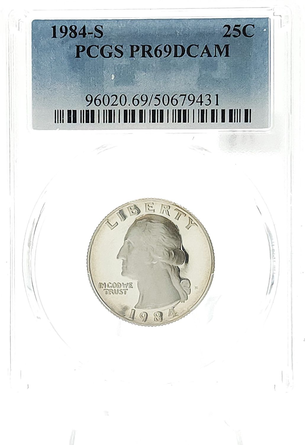 1984-S Washington Quarter PCGS PR69DCAM
