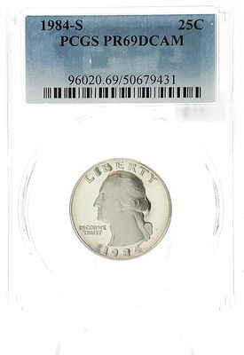 1984-S Washington Quarter PCGS PR69DCAM