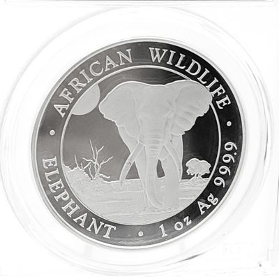 2025 Somalia African Elephant Ag  100 Shillings PCGS MS70 ULTRA