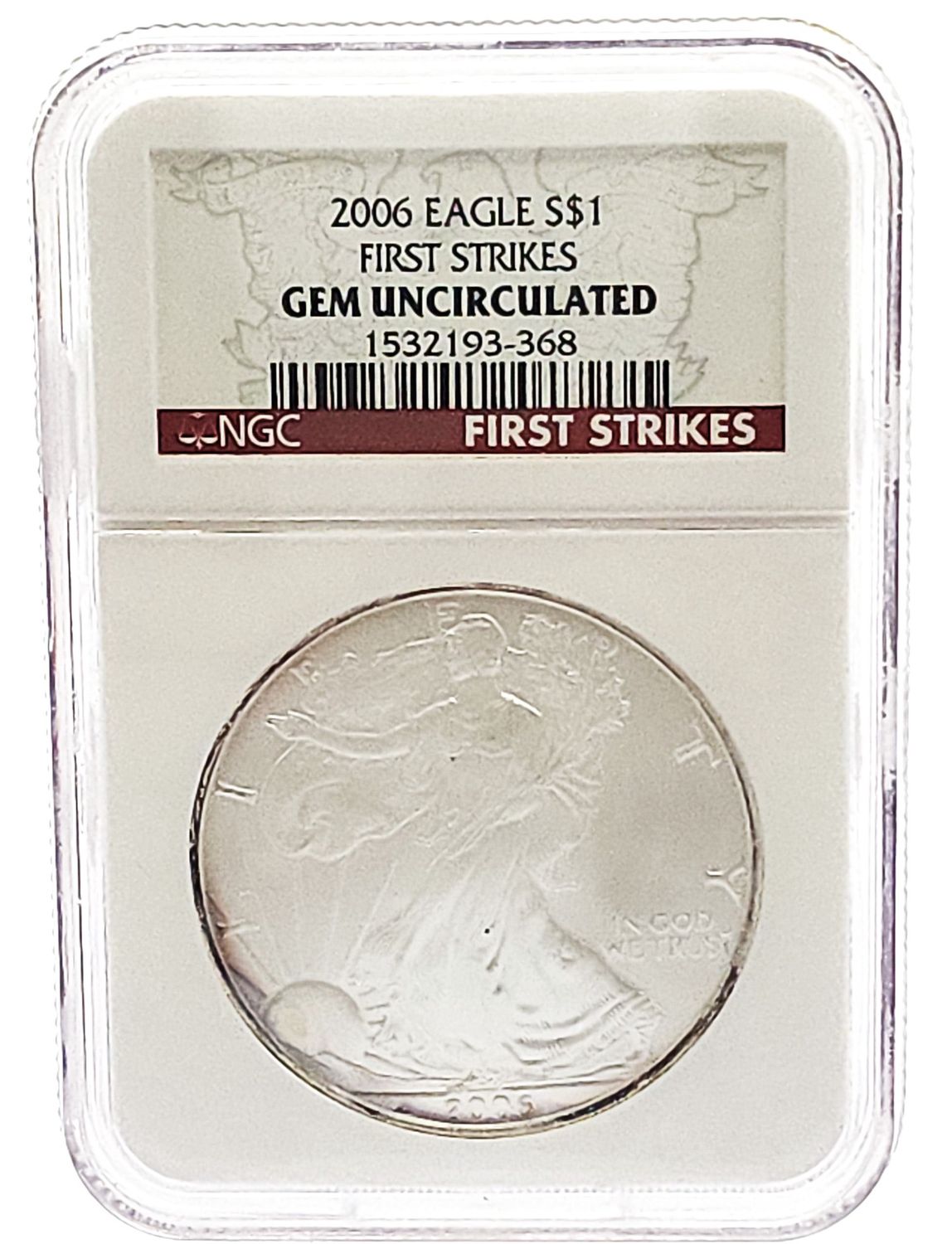 2006 American Silver Eagle $1 First Strikes Gem Uncirculated NGC