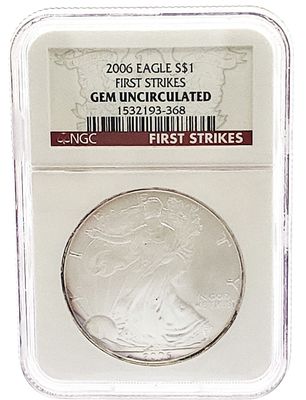 2006 American Silver Eagle $1 First Strikes Gem Uncirculated NGC