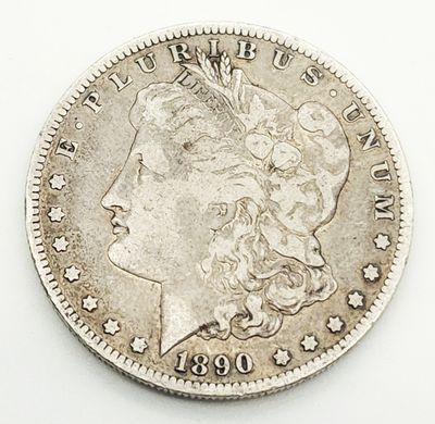 1890-O Morgan Silver Dollar .