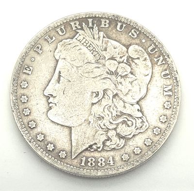 1884-S Morgan Silver Dollar...