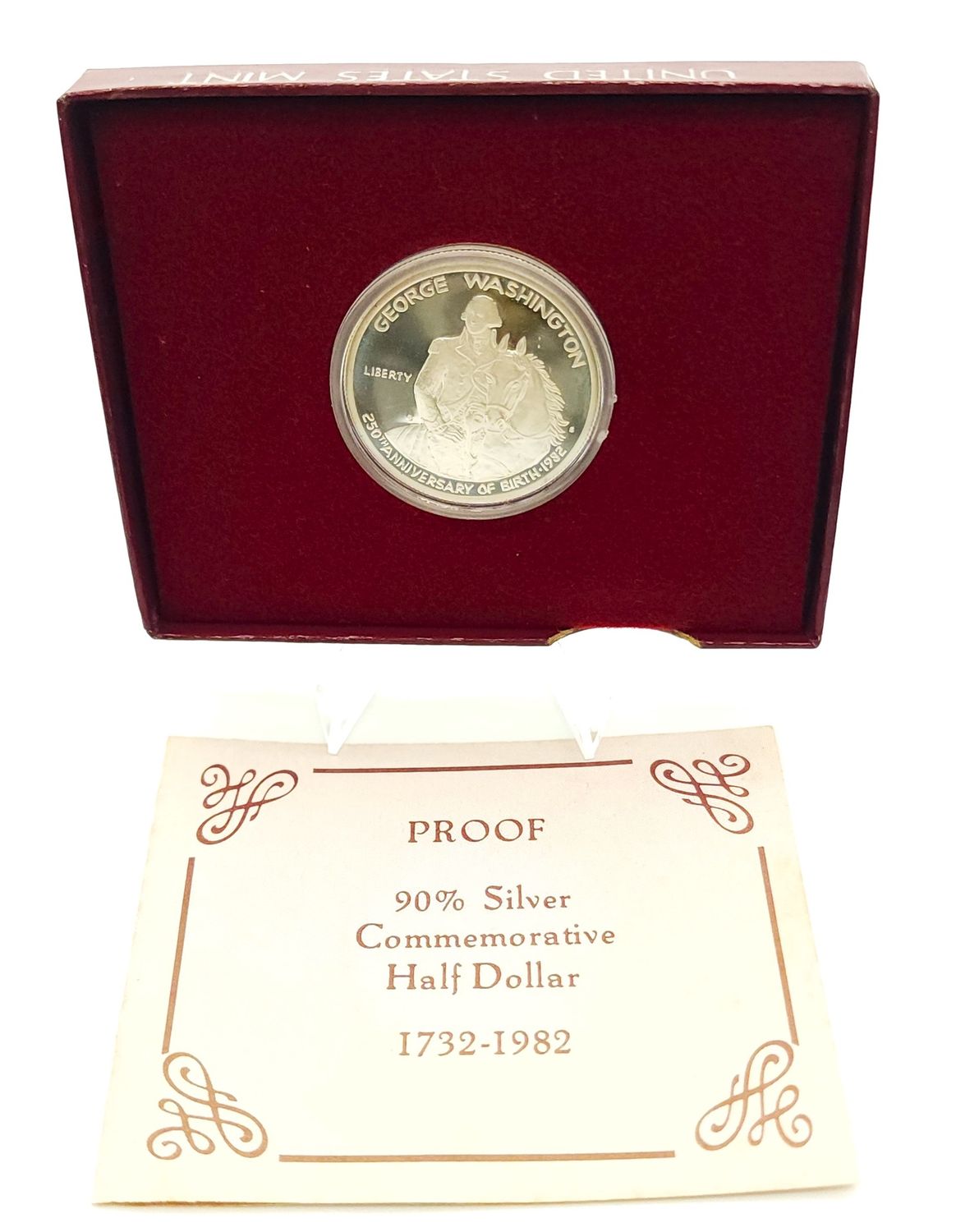 George Washington Silver Commemorative Half Dollar Coin Proof