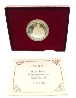 George Washington Silver Commemorative Half Dollar Coin Proof