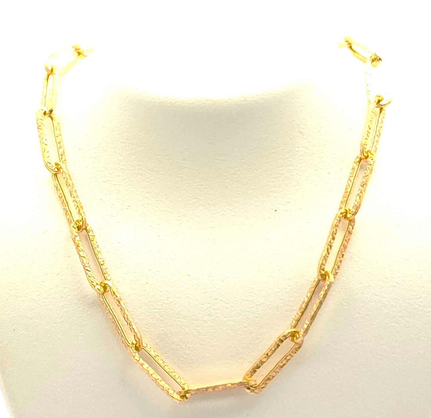 10k Gold Paperclip Link Necklace Size: 24&quot;