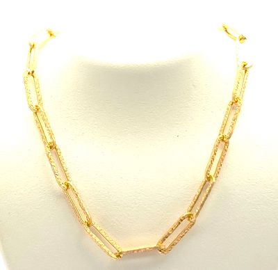 10k Gold Paperclip Link Necklace Size: 24&quot;