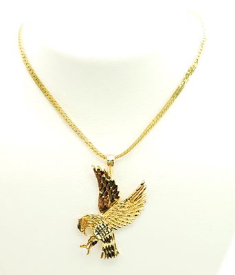 14k Necklace with 14k Eagle Pendant Size: 18&quot;