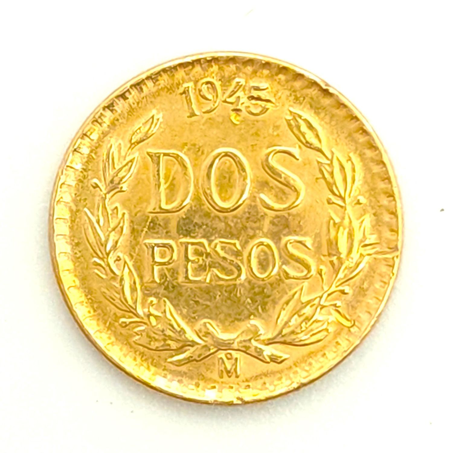 1945 Mexico Dos Pesos Gold Coin