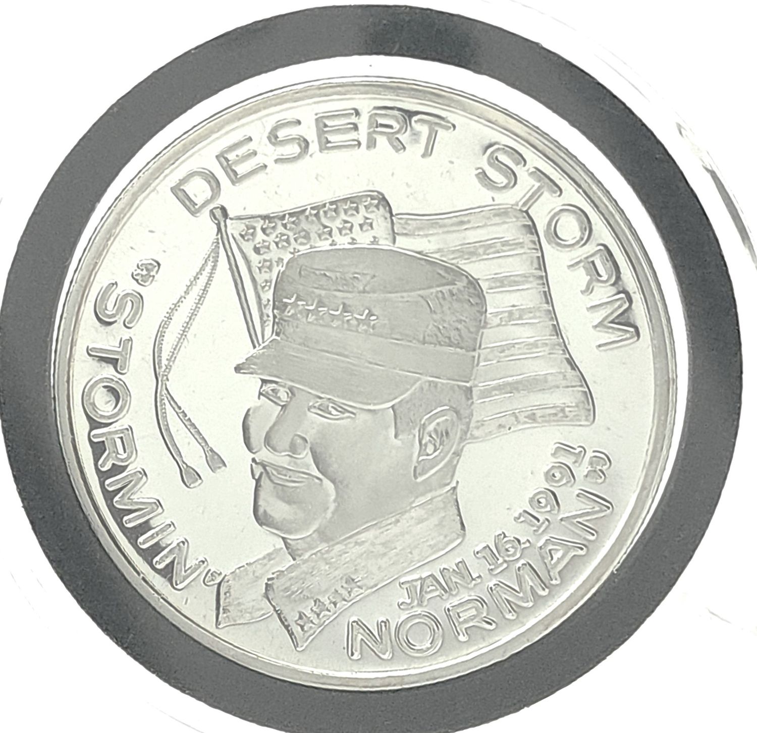 1oz Desert Storm Stormin Norman Silver Coin