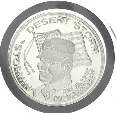 1oz Desert Storm Stormin Norman Silver Coin