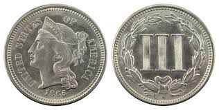 Three Cent Nickel- Random Coin