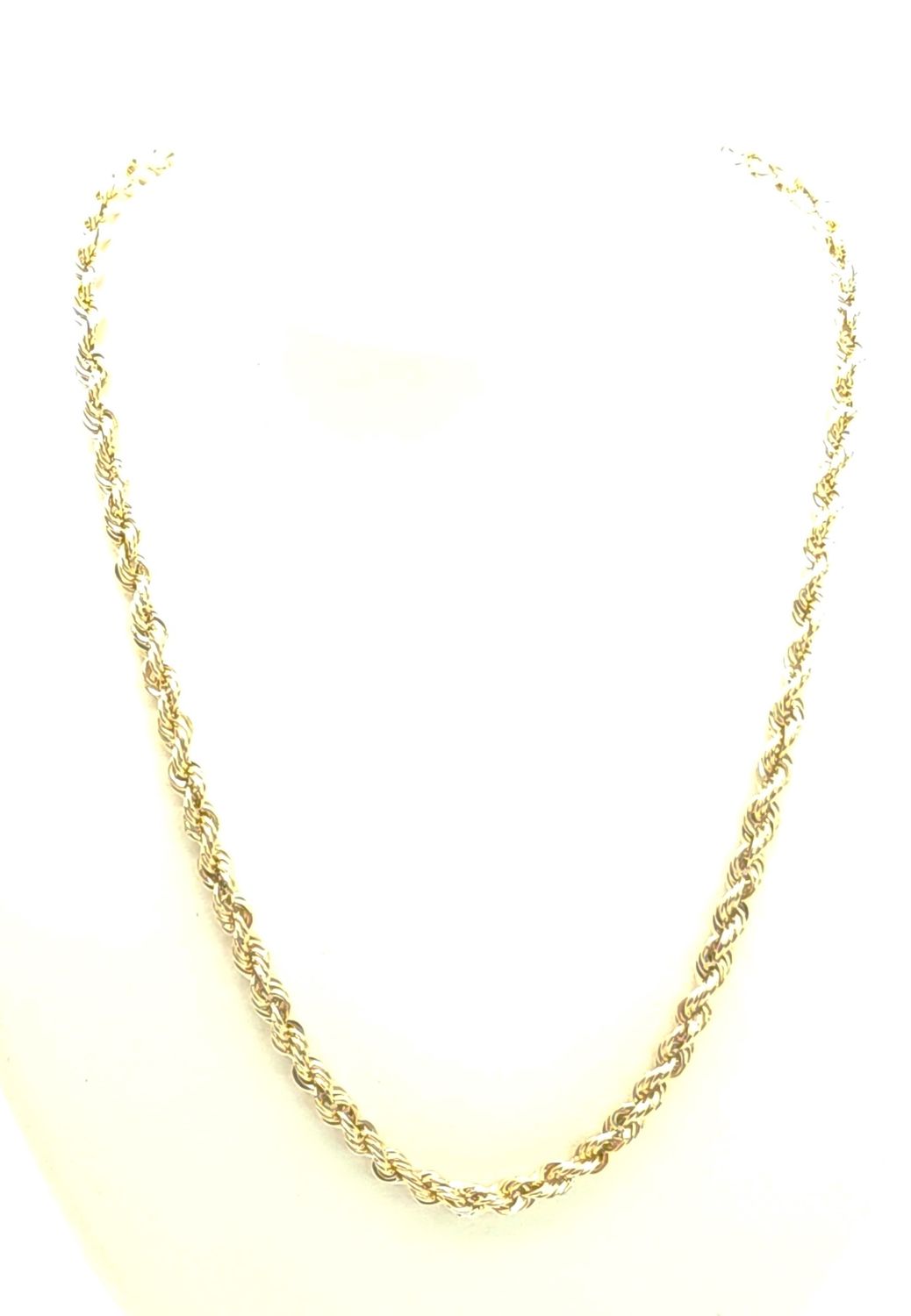 10k Hollow Rope Necklace Size: 31&quot;