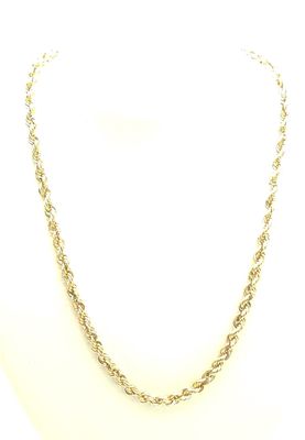 10k Hollow Rope Necklace Size: 31&quot;