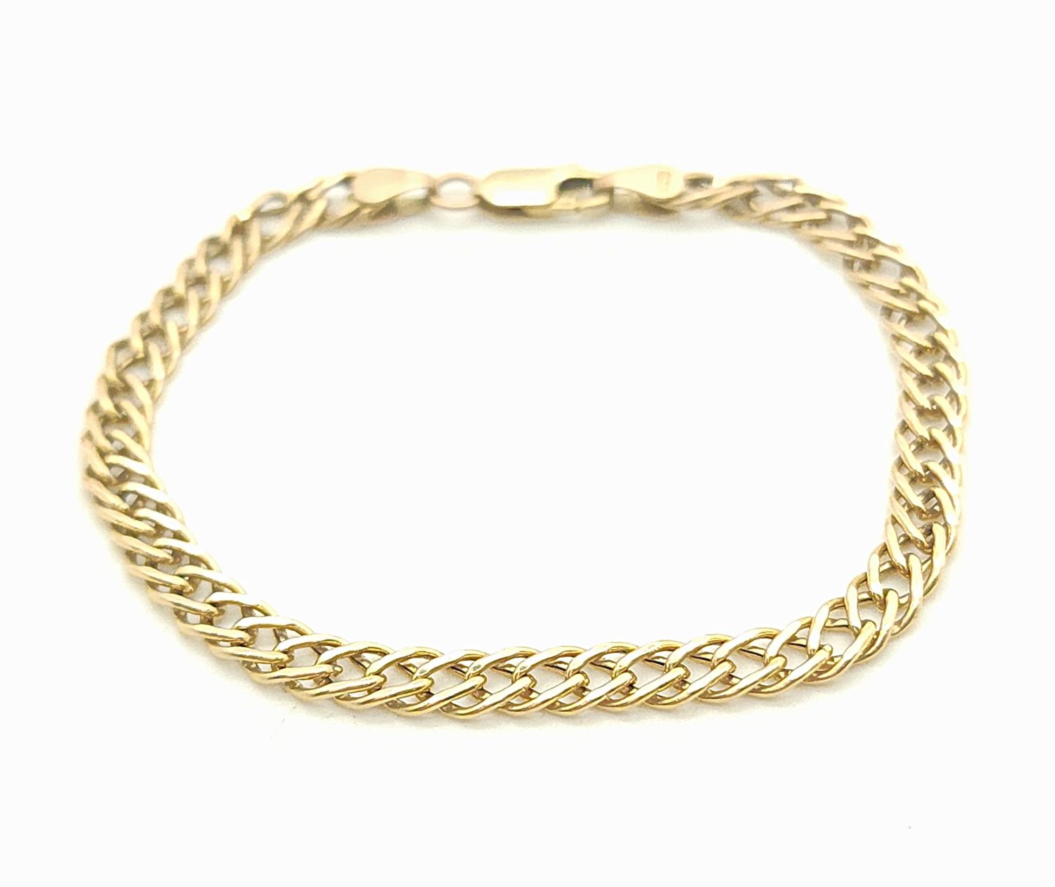 14k Double Curb Bracelet
