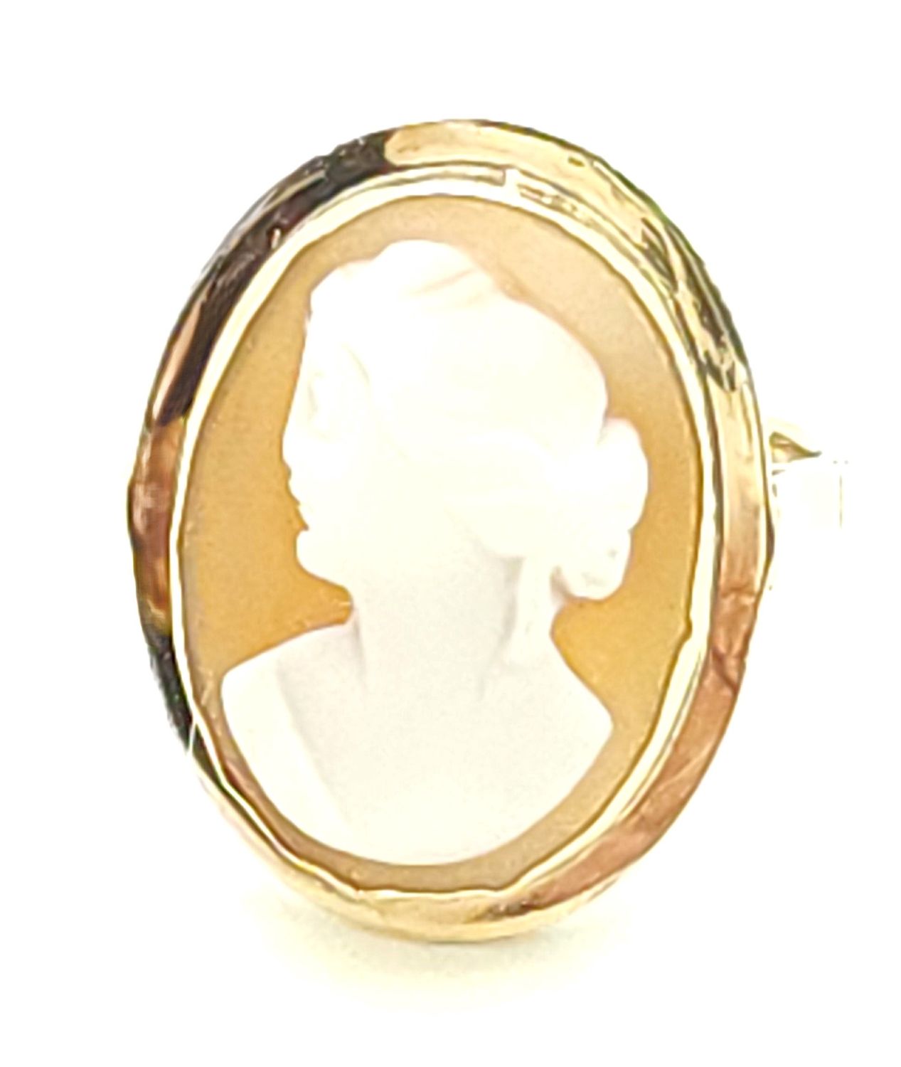 10k Gold Cameo Ring Size: 4.5